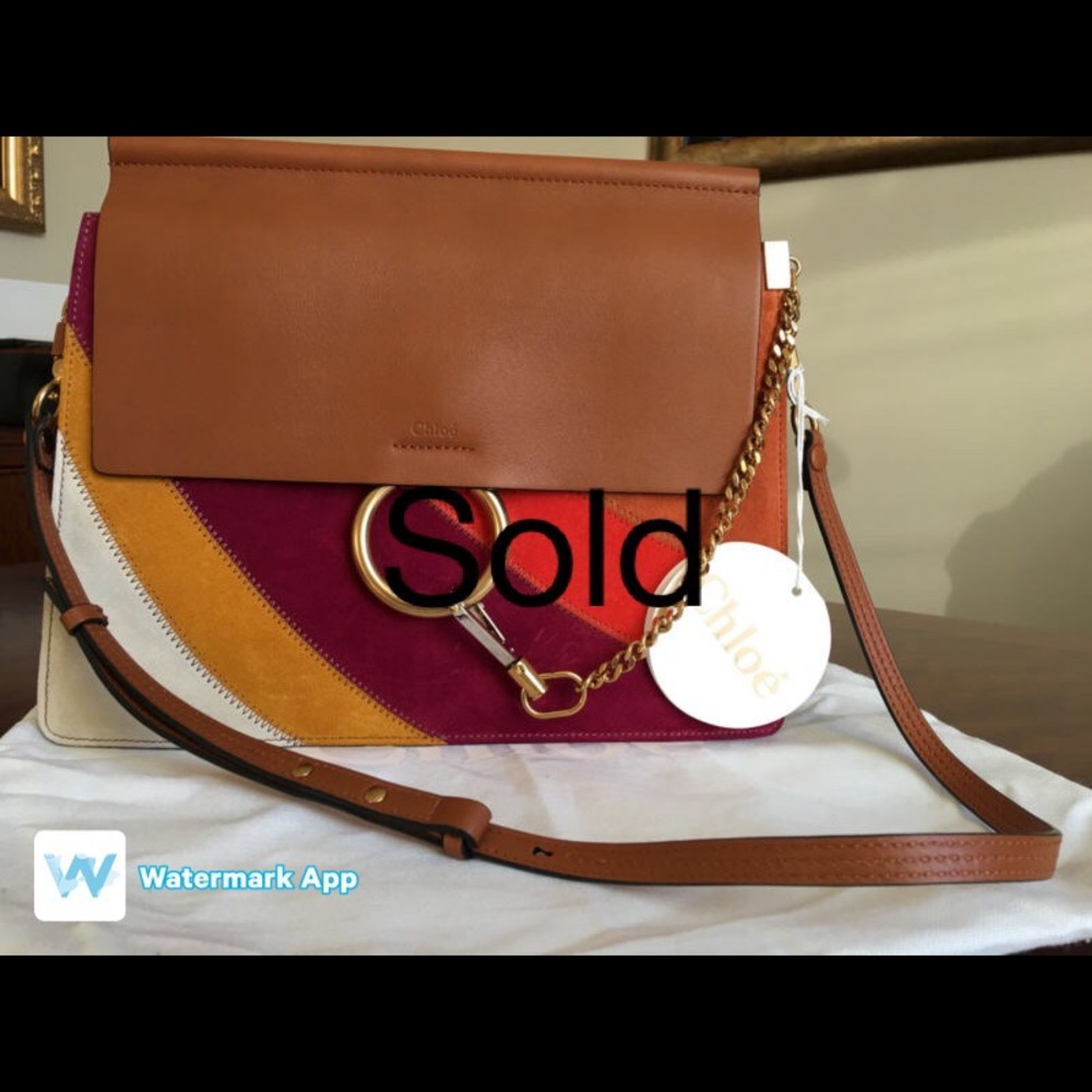 Chloe Faye Medium Flap Multi Color Shoulder Bag